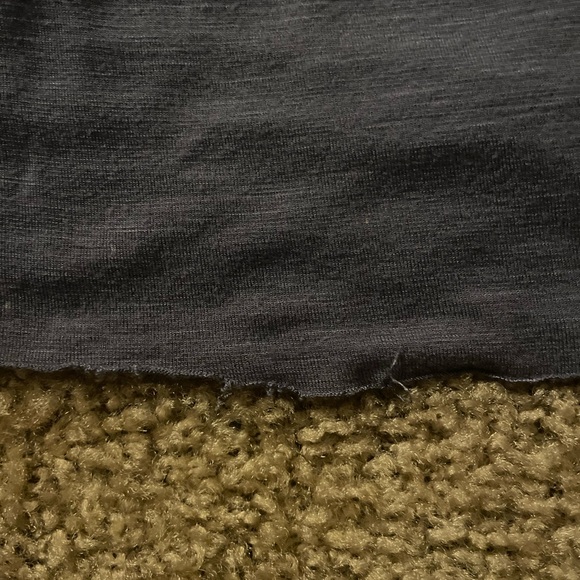 XS Free People Babydoll Empire Waisted Navy Top with Floral Embroidery Detail - Picture 4 of 10